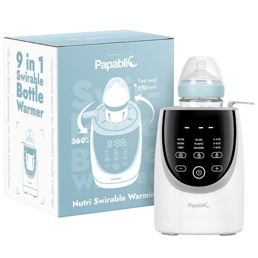 Papablic Swirlable Bottle Warmer, Baby Bottle Warmer with Shake Function for Breastmilk and Night Feeds