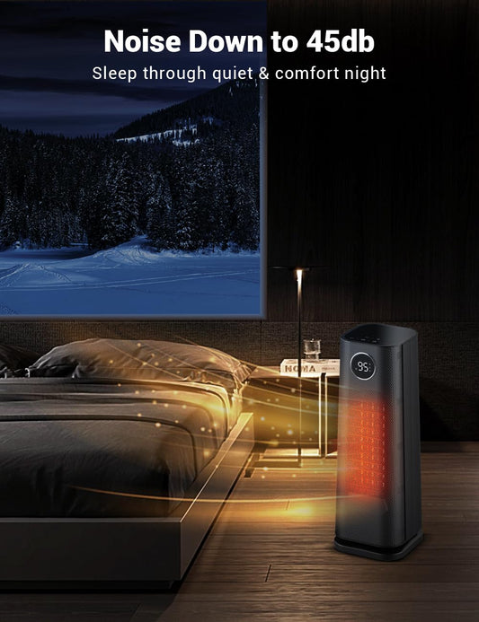 Wind Talk Space Heater for Indoor Use, 1500W Fast Electric Portable Ceramic Heaters