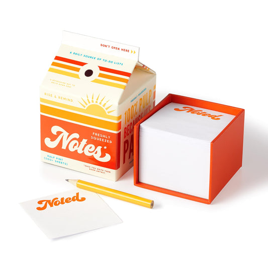 Brass Monkey Freshly Squeezed Notes – Orange Juice Carton Box With 500+ Tear Off Sheets Of Paper