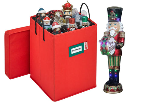 Christmas Nutcracker and Figurine Collectible Storage Box