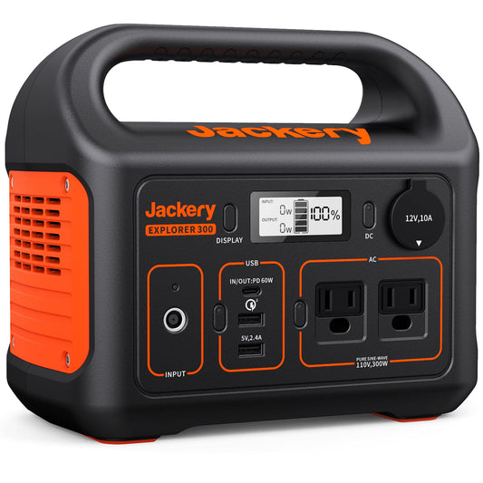 Jackery Portable Power Station Explorer 300, 293Wh Backup Lithium Battery, Solar Generator for Outdoors Camping Travel